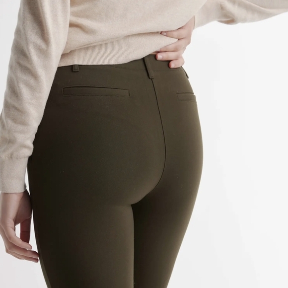 Quince Ponte Bootcut Pants Olive Green - Size XL Tall - Picture 4 of 16